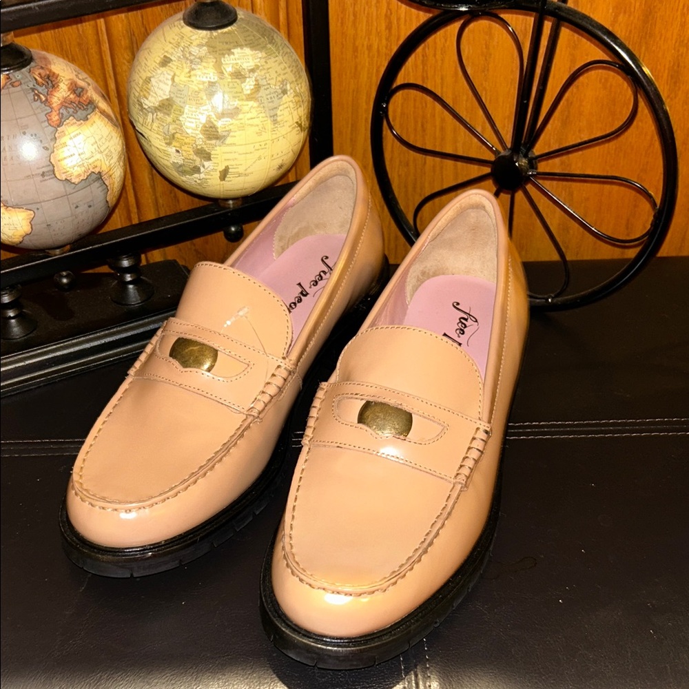 Free People Tan Leather Loafers - Picture 1 of 17